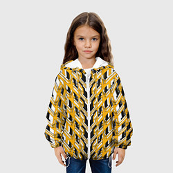 Куртка с капюшоном детская Жёлтая техно броня, цвет: 3D-белый — фото 2