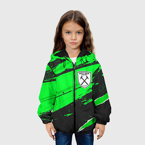 Детская куртка West Ham sport green / 3D-Черный – фото 3