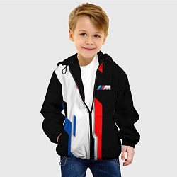 Куртка с капюшоном детская BMW - униформа, цвет: 3D-черный — фото 2