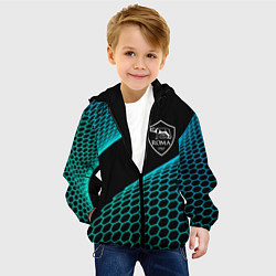 Куртка с капюшоном детская Roma football net, цвет: 3D-черный — фото 2