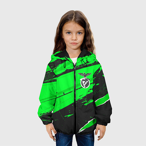 Детская куртка Benfica sport green / 3D-Черный – фото 3