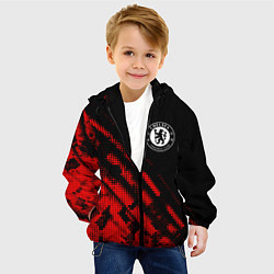 Куртка с капюшоном детская Chelsea sport grunge, цвет: 3D-черный — фото 2