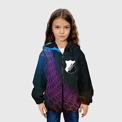Куртка с капюшоном детская Hoffenheim футбольная сетка, цвет: 3D-черный — фото 2