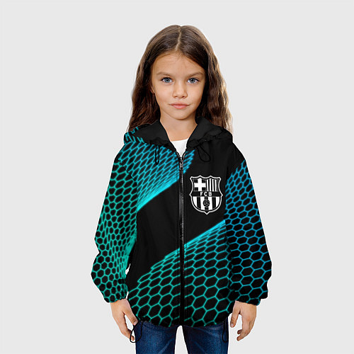Детская куртка Barcelona football net / 3D-Черный – фото 3