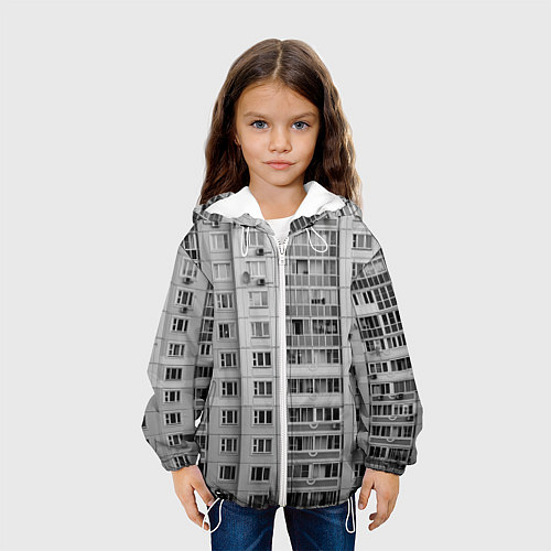 Детская куртка Эстетика панельки / 3D-Белый – фото 3