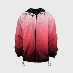 Куртка с капюшоном детская Градиент розово-чёрный брызги, цвет: 3D-черный