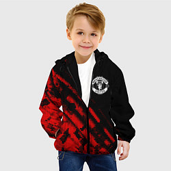 Куртка с капюшоном детская Manchester United sport grunge, цвет: 3D-черный — фото 2