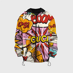 Куртка с капюшоном детская Oops-boom: комикс бум, цвет: 3D-черный