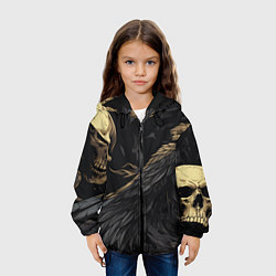 Куртка с капюшоном детская Останки падших ангелов, цвет: 3D-черный — фото 2