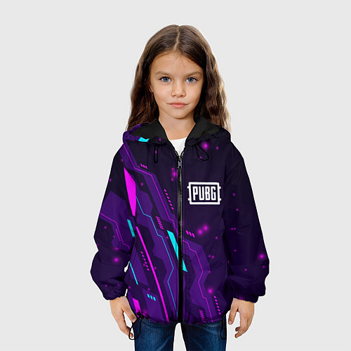 Детская куртка PUBG neon gaming / 3D-Черный – фото 3