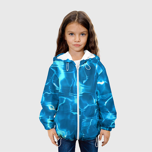 Детская куртка Водная гладь текстура / 3D-Белый – фото 3