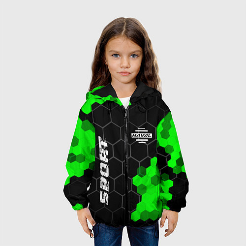 Детская куртка Haval green sport hexagon / 3D-Черный – фото 3