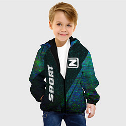 Куртка с капюшоном детская Zotye sport glitch blue, цвет: 3D-черный — фото 2