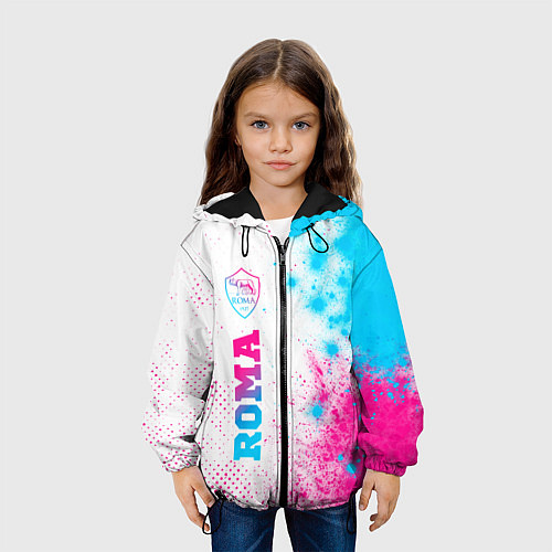 Детская куртка Roma neon gradient style по-вертикали / 3D-Черный – фото 3