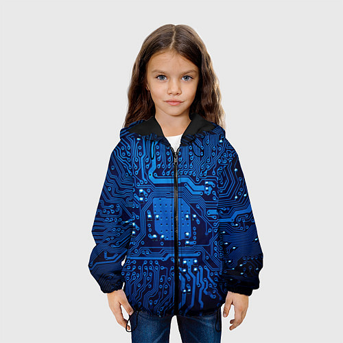 Детская куртка Текстолит / 3D-Черный – фото 3