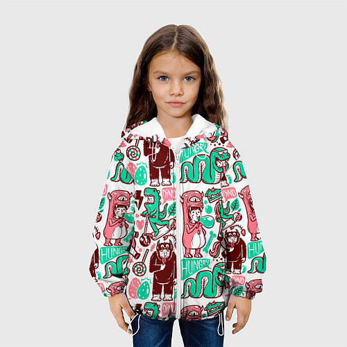 Детская куртка Dino hungry / 3D-Белый – фото 3
