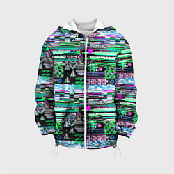 Куртка с капюшоном детская Abstract color pattern, цвет: 3D-белый