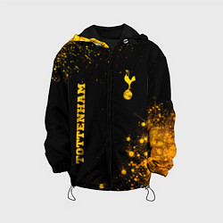 Куртка с капюшоном детская Tottenham - gold gradient вертикально, цвет: 3D-черный