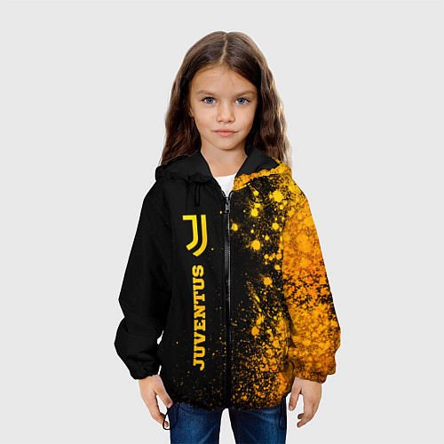 Детская куртка Juventus - gold gradient по-вертикали / 3D-Черный – фото 3
