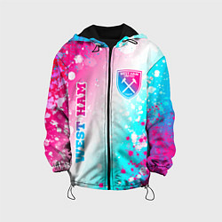 Детская куртка West Ham neon gradient style вертикально