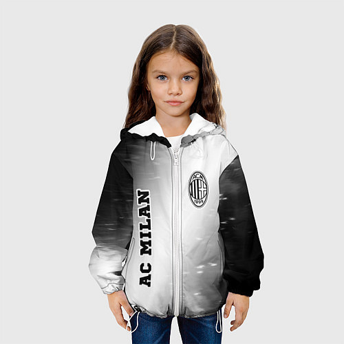 Детская куртка AC Milan sport на светлом фоне вертикально / 3D-Белый – фото 3