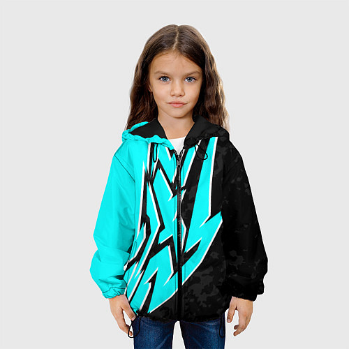 Детская куртка Mint graffiti / 3D-Черный – фото 3