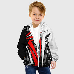 Куртка с капюшоном детская Extreme geometry, цвет: 3D-белый — фото 2