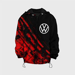 Куртка с капюшоном детская Volkswagen sport grunge, цвет: 3D-черный
