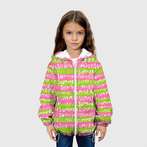 Детская куртка Summer pattern / 3D-Белый – фото 3