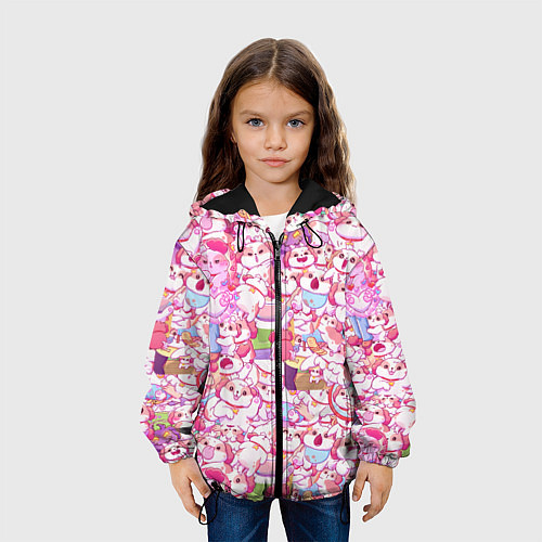 Детская куртка Стикеры вконтакте собака / 3D-Черный – фото 3