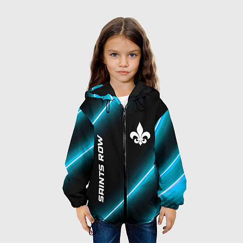 Детская куртка Saints Row неоновые лампы / 3D-Черный – фото 3