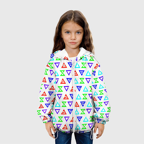 Детская куртка Ведьмак магические символы / 3D-Белый – фото 3