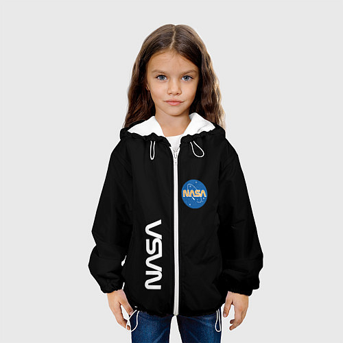 Детская куртка NASA logo usa space / 3D-Белый – фото 3
