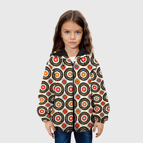 Детская куртка Африканские узоры круг / 3D-Черный – фото 3
