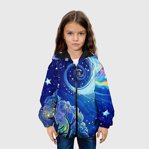 Детская куртка Звездный лес / 3D-Черный – фото 3