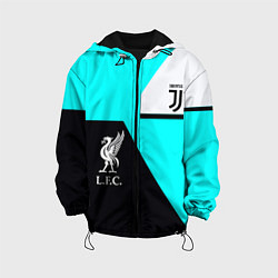 Куртка с капюшоном детская Juventus x Liverpool geometry, цвет: 3D-черный