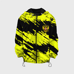 Куртка с капюшоном детская Российская империя краски жёлтые, цвет: 3D-черный