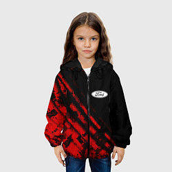 Куртка с капюшоном детская Ford sport grunge, цвет: 3D-черный — фото 2