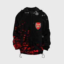 Куртка с капюшоном детская Arsenal spash, цвет: 3D-черный