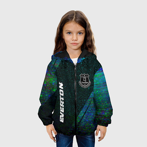 Детская куртка Everton glitch blue / 3D-Черный – фото 3