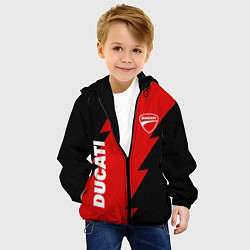 Куртка с капюшоном детская Ducati - logo, цвет: 3D-черный — фото 2