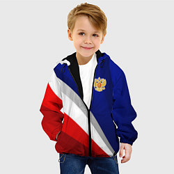 Куртка с капюшоном детская Россия - униформа федерации, цвет: 3D-черный — фото 2