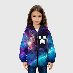 Куртка с капюшоном детская Minecraft space game, цвет: 3D-черный — фото 2