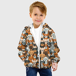 Куртка с капюшоном детская Мультяшные собачки, цвет: 3D-белый — фото 2