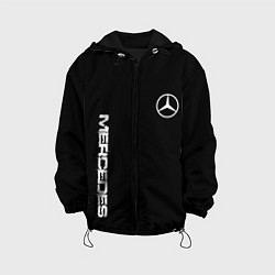 Куртка с капюшоном детская Mercedes benz logo white auto, цвет: 3D-черный