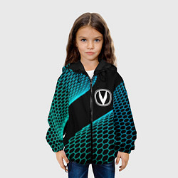 Куртка с капюшоном детская Changan electro hexagon, цвет: 3D-черный — фото 2