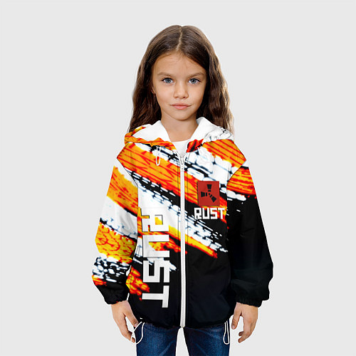 Детская куртка RUST краски текстура абстрактная / 3D-Белый – фото 3