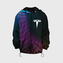 Детская куртка Tesla neon hexagon