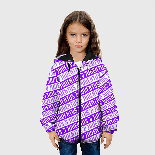 Детская куртка Juventus pattern / 3D-Черный – фото 3