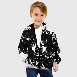 Куртка с капюшоном детская Assassins Creed logo краски, цвет: 3D-черный — фото 2